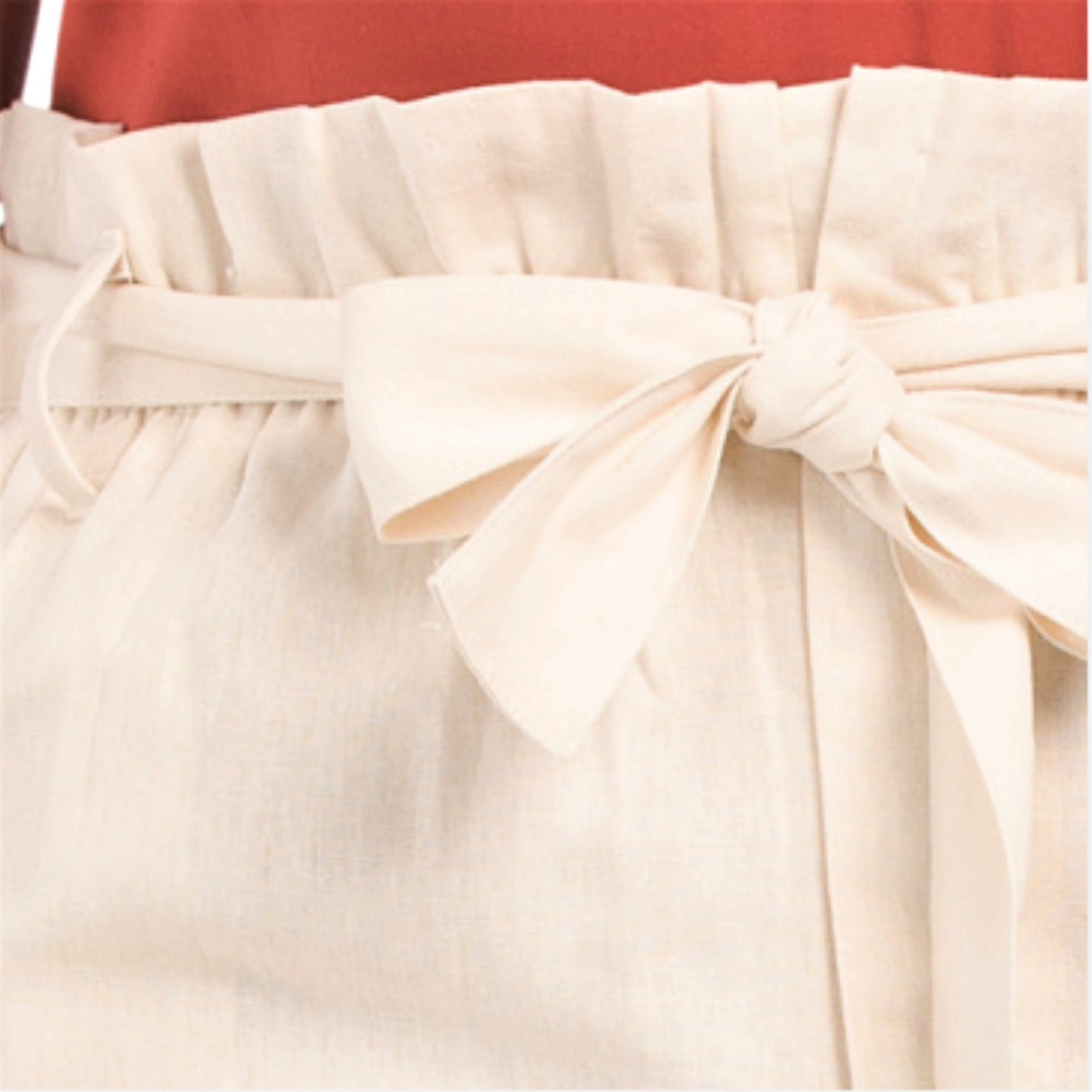 1.STATE Women's Plus Linen Blend High Rise Paperbag Waist Shorts