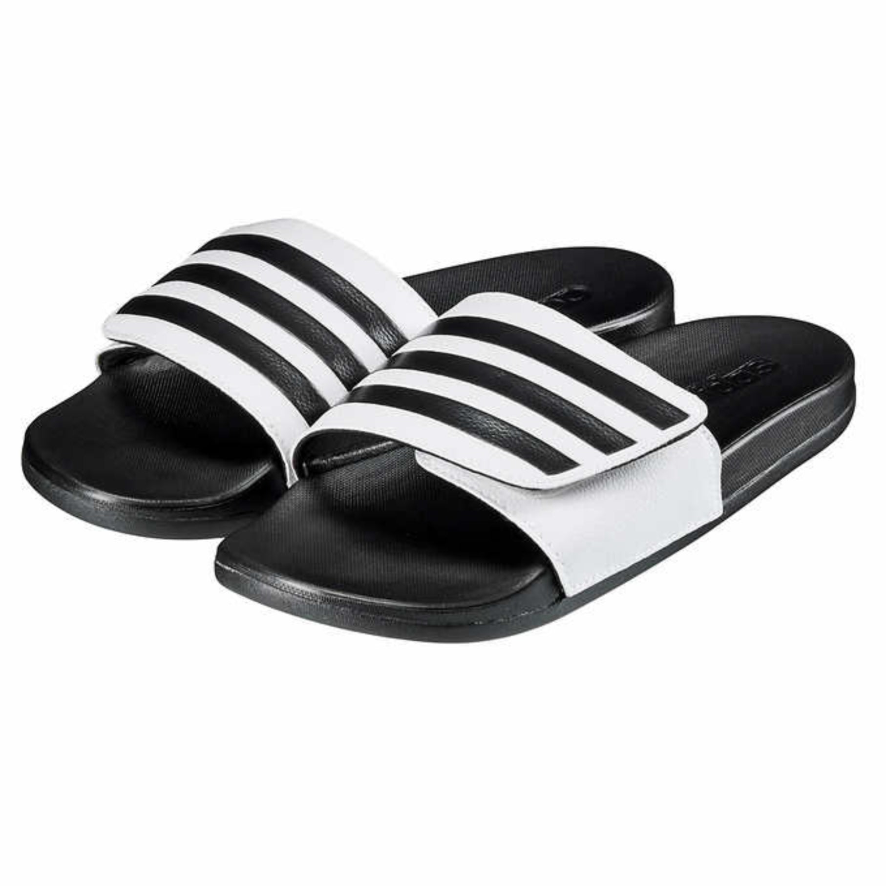 Adidas Men Unisex Cloudfoam Three Stripes Adjustable Comfort Slide Sandal