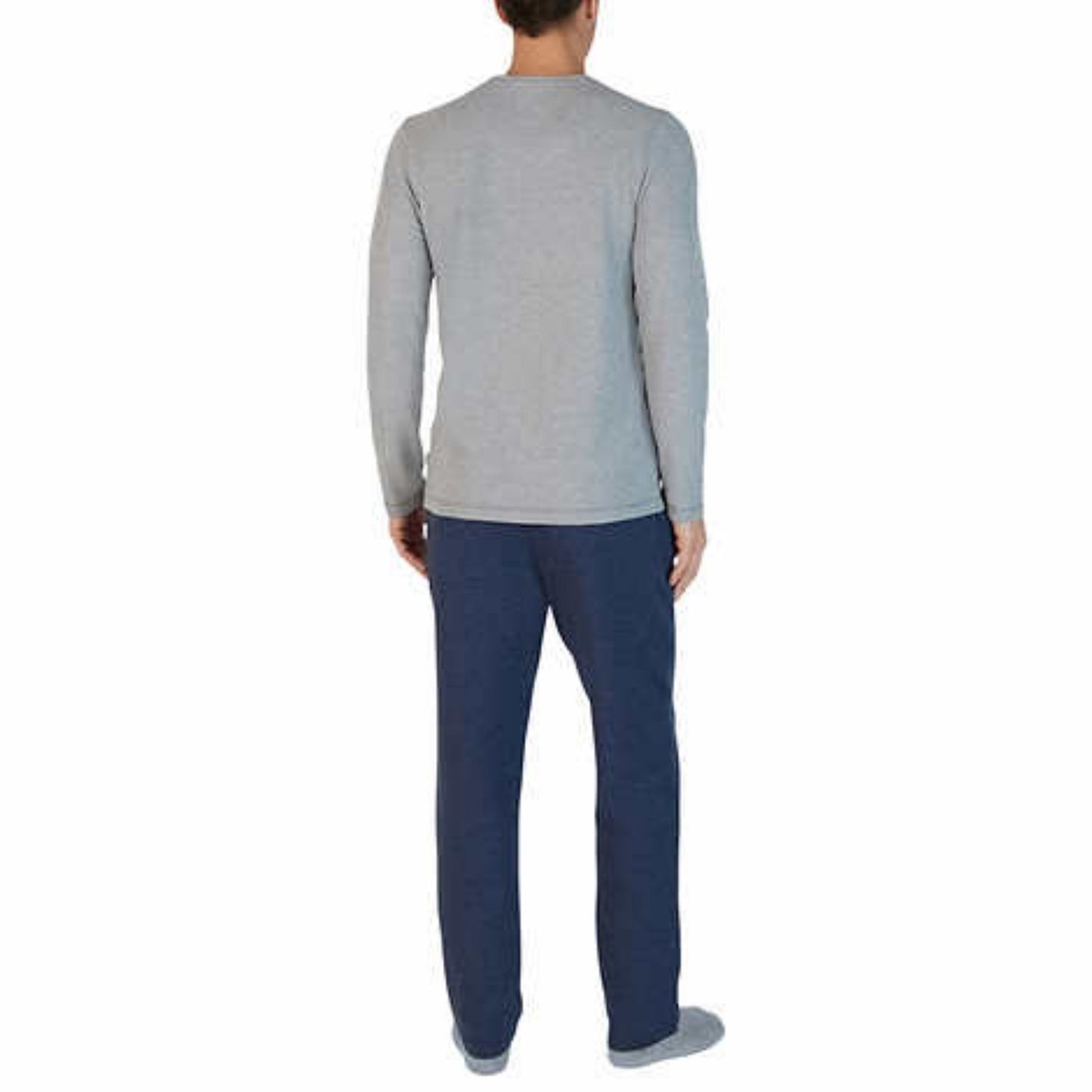 Eddie Bauer Men’s 2-Piece Super Soft Top & Bottom PJ Lounge Set Gray