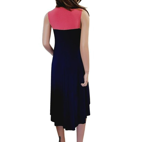 Nik & Nash Soft Jersey Color Block Hi-low Hem Mini Dress