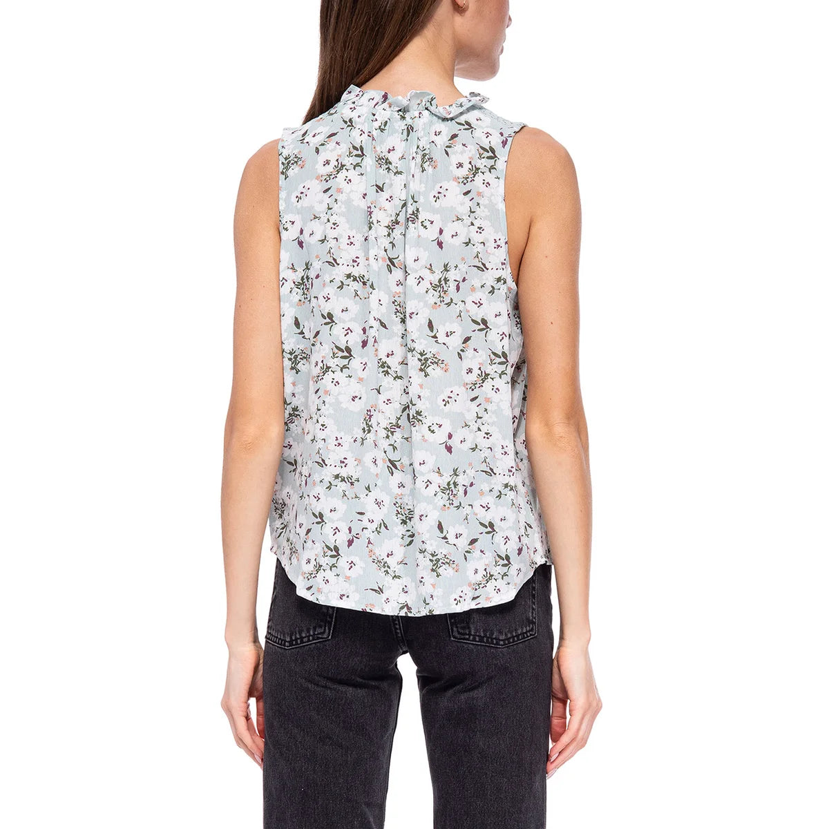 B Collections by Bobeau Women's Floral Print Lightweight Sleeveless Top Blouse