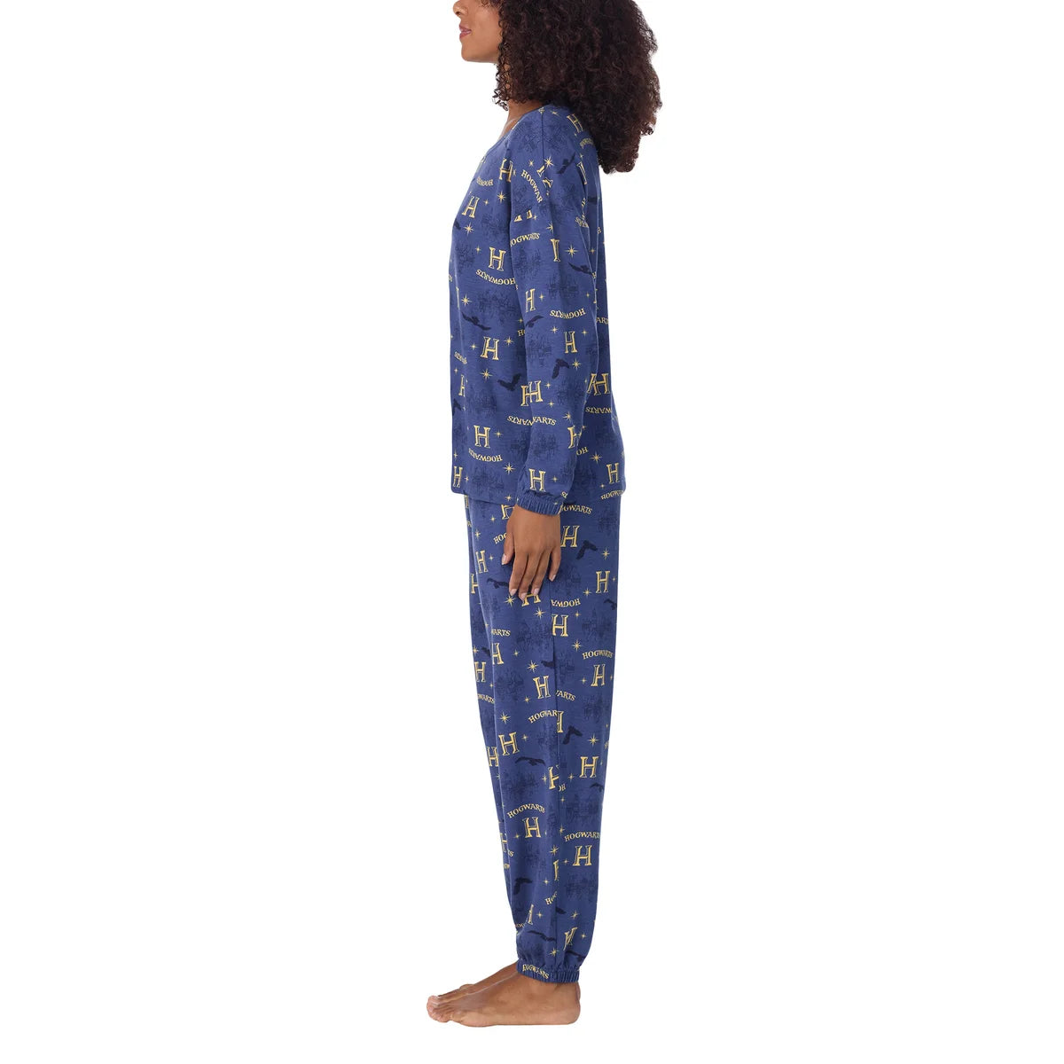 Caracter Women's 2-Piece Printed Long Sleeve Soft Jersey Pajama Lounge Set