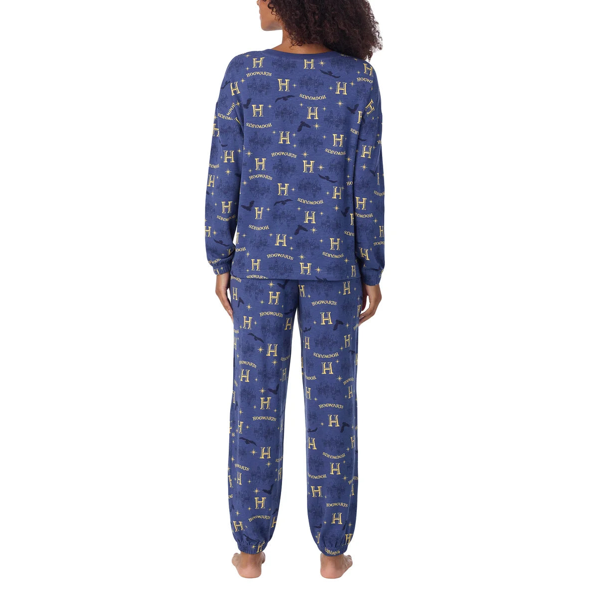 Caracter Women's 2-Piece Printed Long Sleeve Soft Jersey Pajama Lounge Set