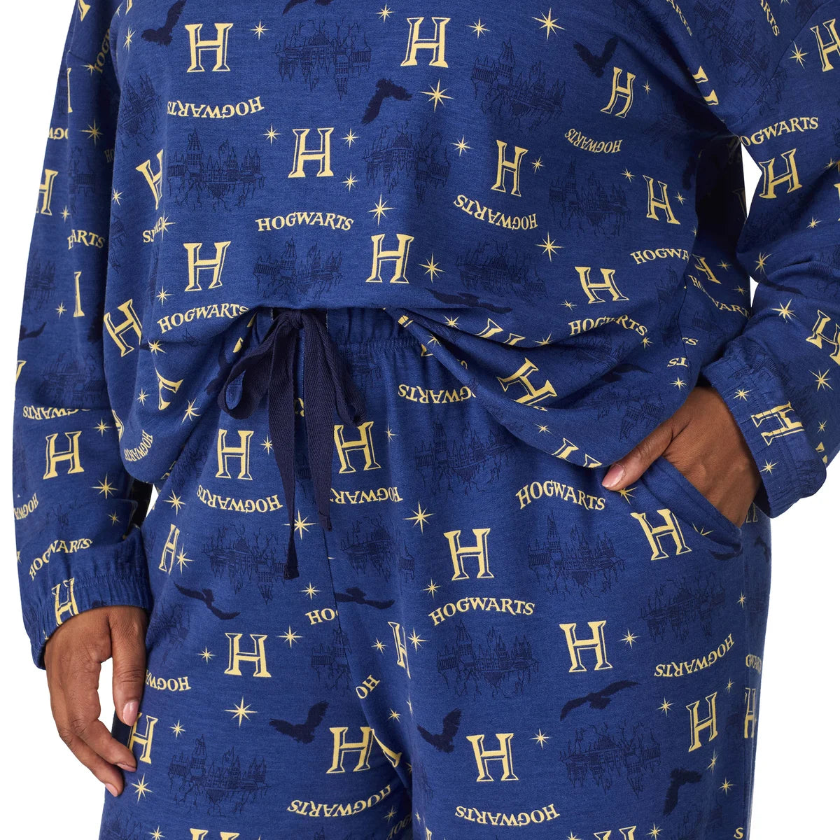 Caracter Women's 2-Piece Printed Long Sleeve Soft Jersey Pajama Lounge Set