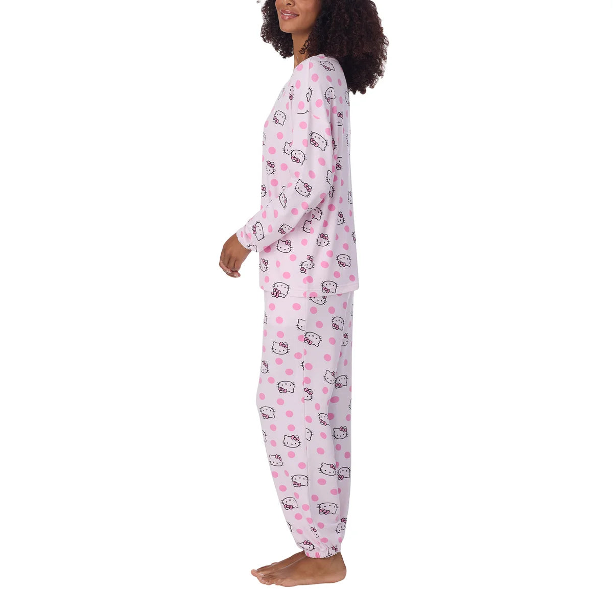 Caracter Women's 2-Piece Printed Long Sleeve Soft Jersey Pajama Lounge Set