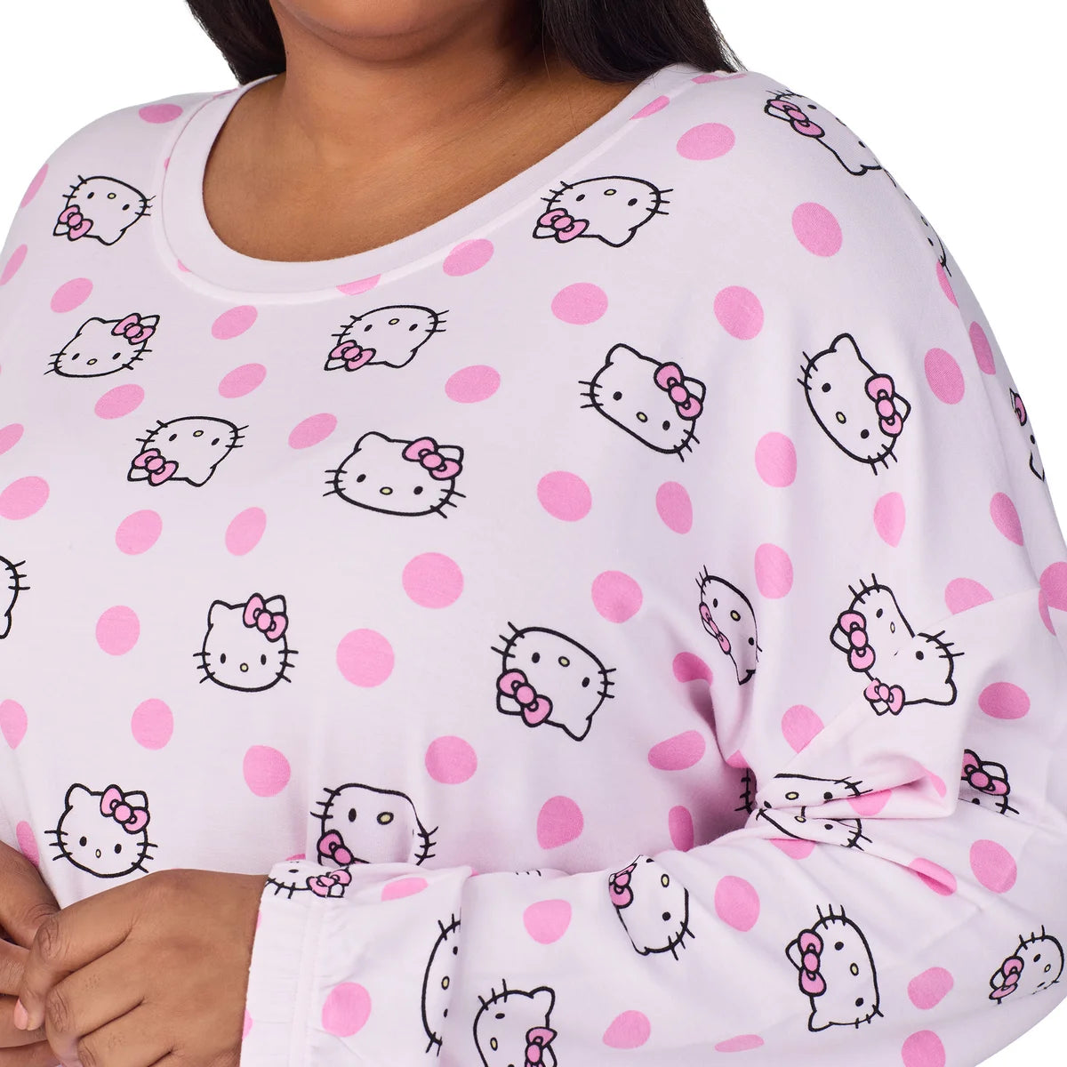 Caracter Women's 2-Piece Printed Long Sleeve Soft Jersey Pajama Lounge Set