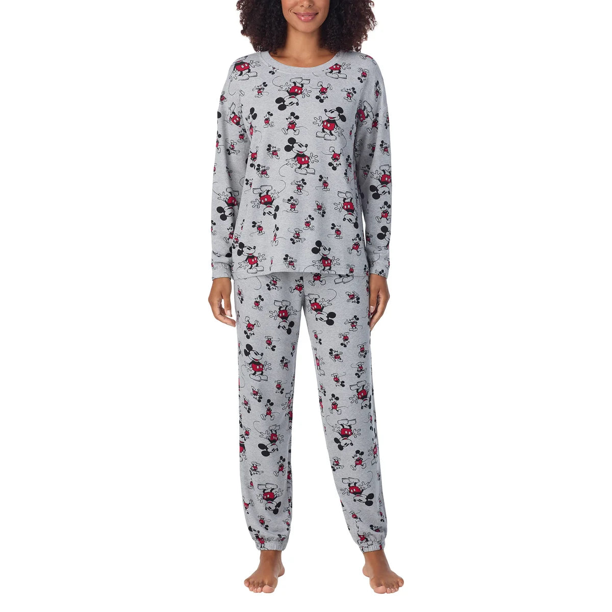 Caracter Women's 2-Piece Printed Long Sleeve Soft Jersey Pajama Lounge Set