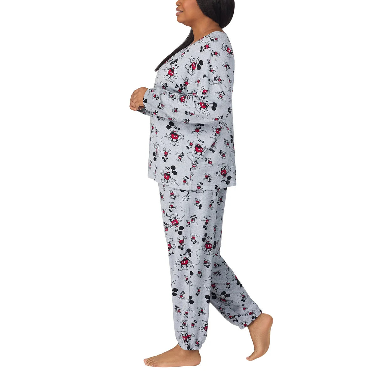 Caracter Women's 2-Piece Printed Long Sleeve Soft Jersey Pajama Lounge Set