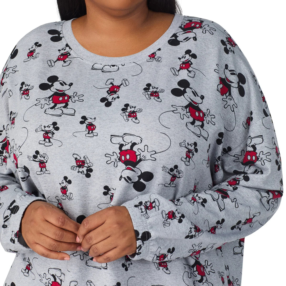 Caracter Women's 2-Piece Printed Long Sleeve Soft Jersey Pajama Lounge Set