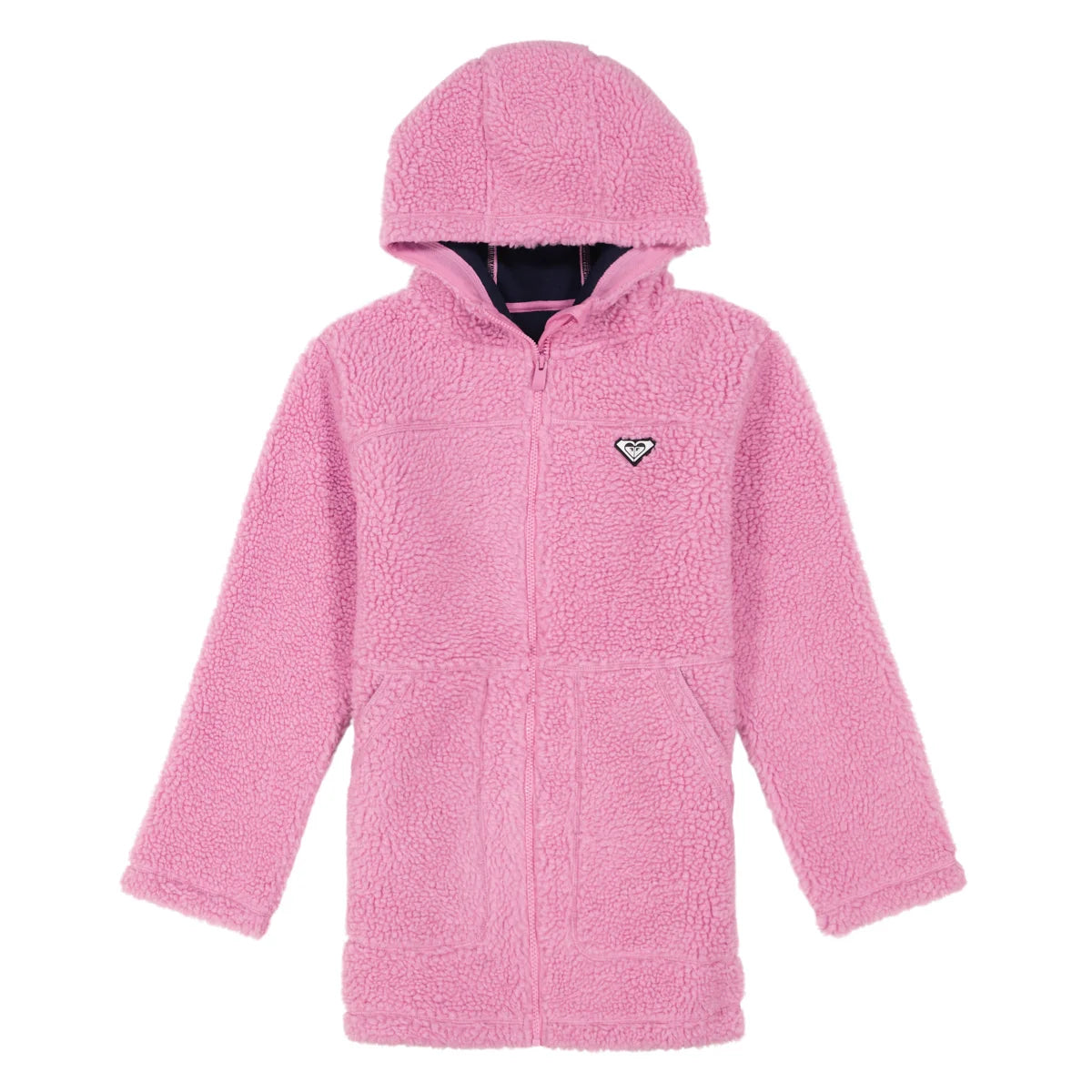 Roxy Youth Girls Zip Front Plush Hooded Jacket
