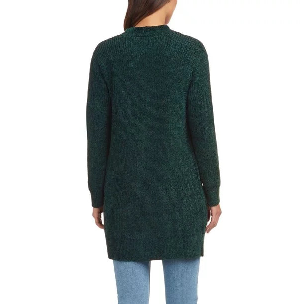 Matty M Women's Open Front Mid Length Soft Knit Chenille Cardigan