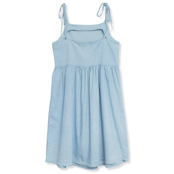 ASOS Tie Straps Lightweight Denim Mini Dress