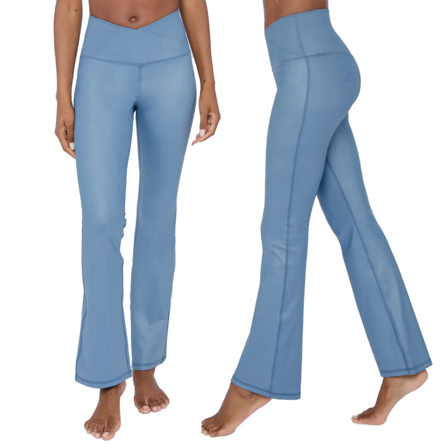 90 Degree By Reflex Women's High Rise Tummy Control Flared Leg Athletic Yoga Pants