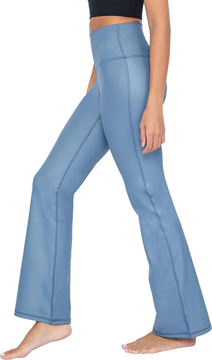 90 Degree By Reflex Women's High Rise Tummy Control Flared Leg Athletic Yoga Pants