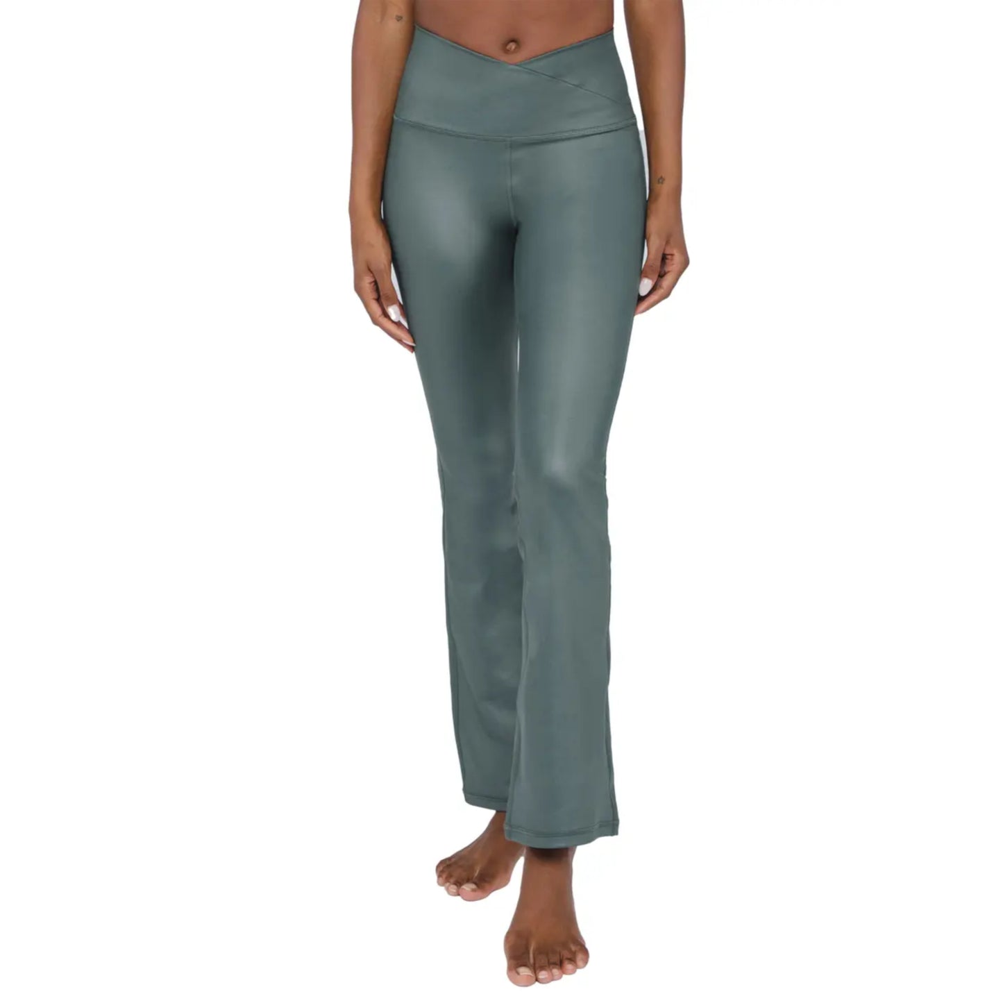 90 Degree By Reflex Women's High Rise Tummy Control Flared Leg Athletic Yoga Pants