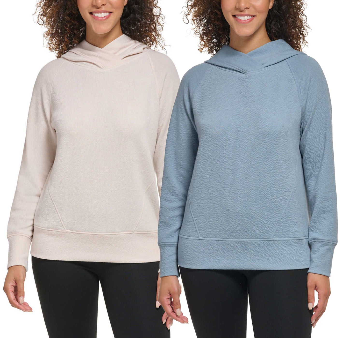 Andrew Marc Women's Relaxed Fit Lightweight Textured Hoodie