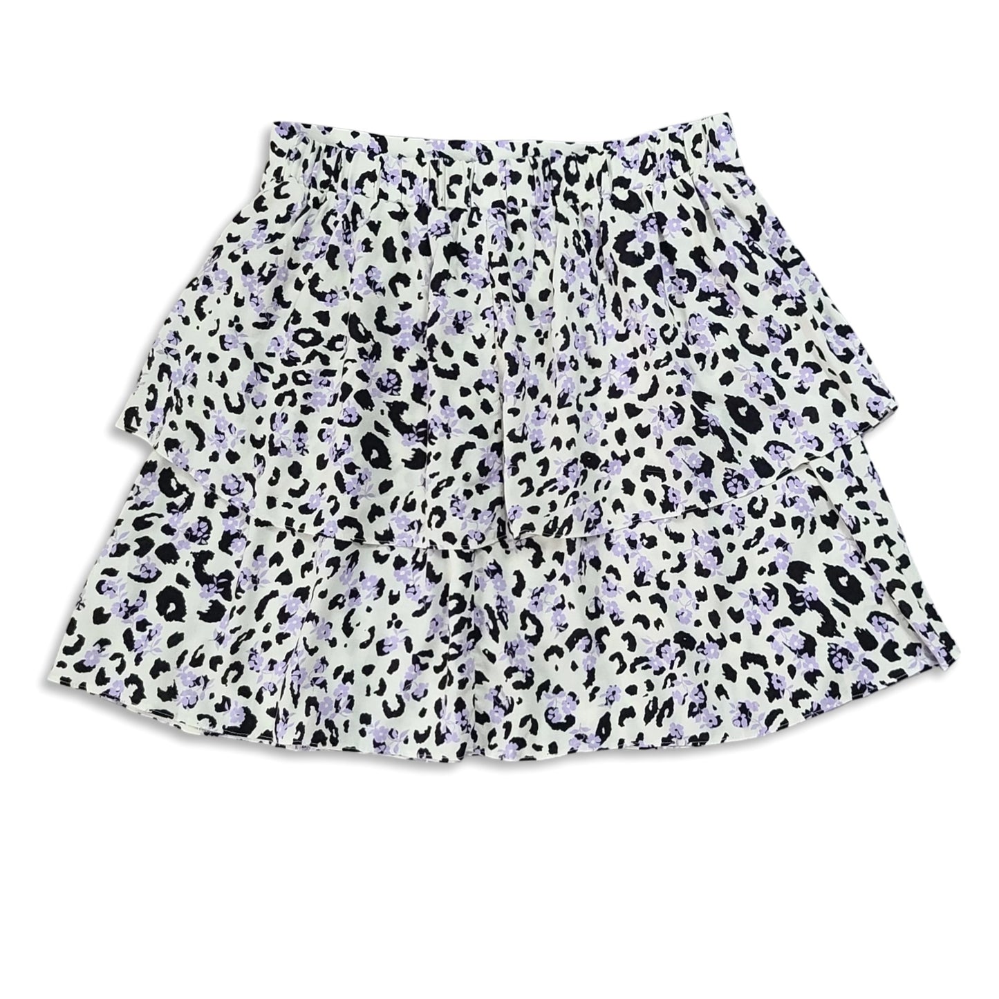 ASOS Women's Leopard Print Tiered Mini Skirt