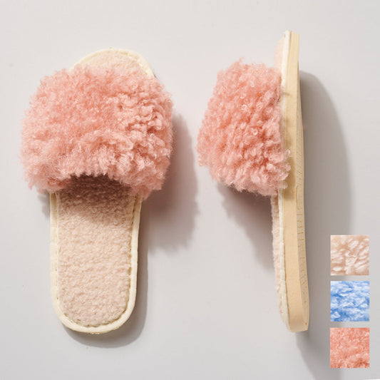 Avenue Zoe Women's Slip-on Cozy Solid Fuzzy Slippers Pink