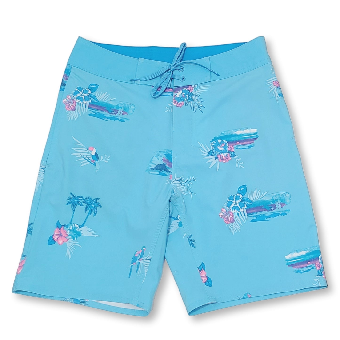Burnside Men's Parrots Print Beach Trunks Swim Bottom Board Shorts