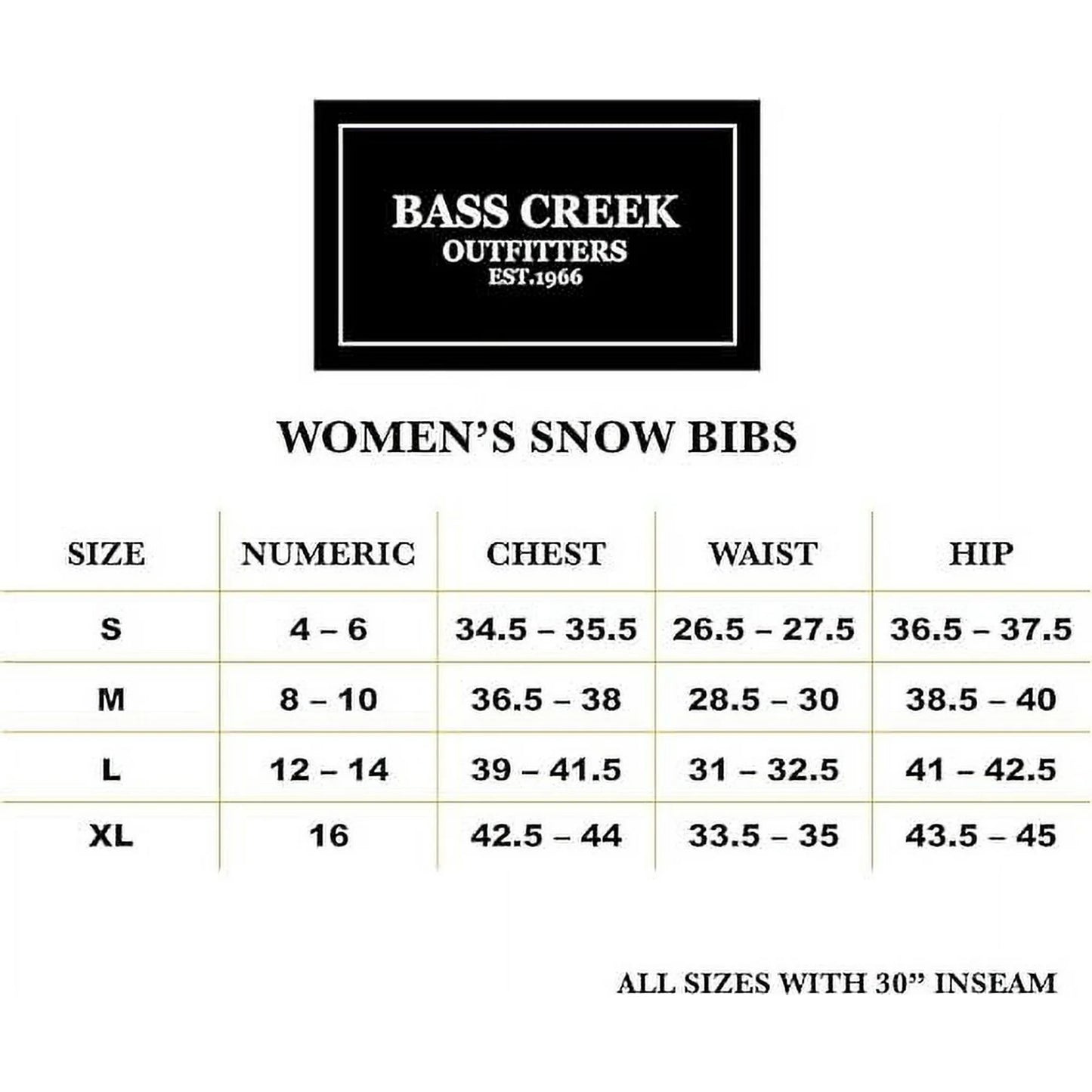 Bass Creek Outfitters Women's Ski Pants Insulated Waterproof Snow Bib Overalls