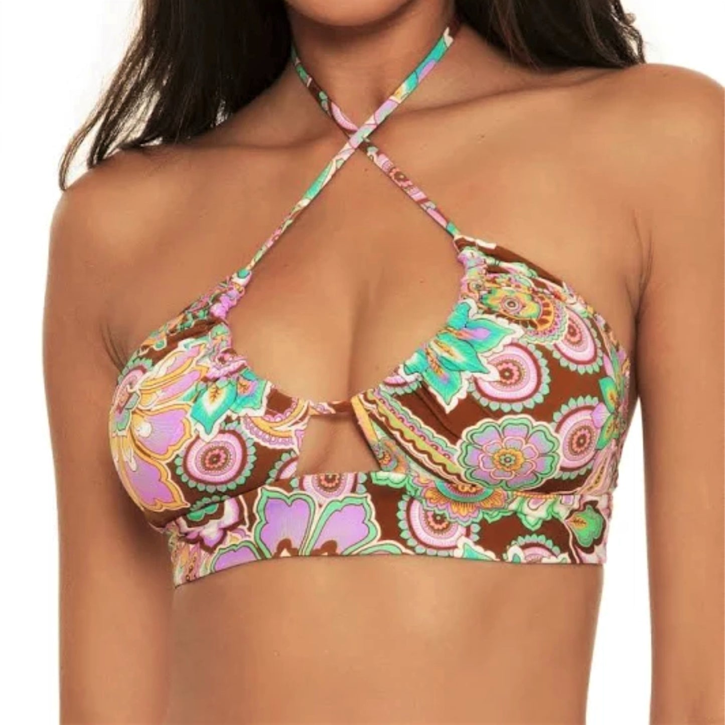 Becca Women's Floral Print Swim Top & Reversible Hipster Bikini Bottom Collection