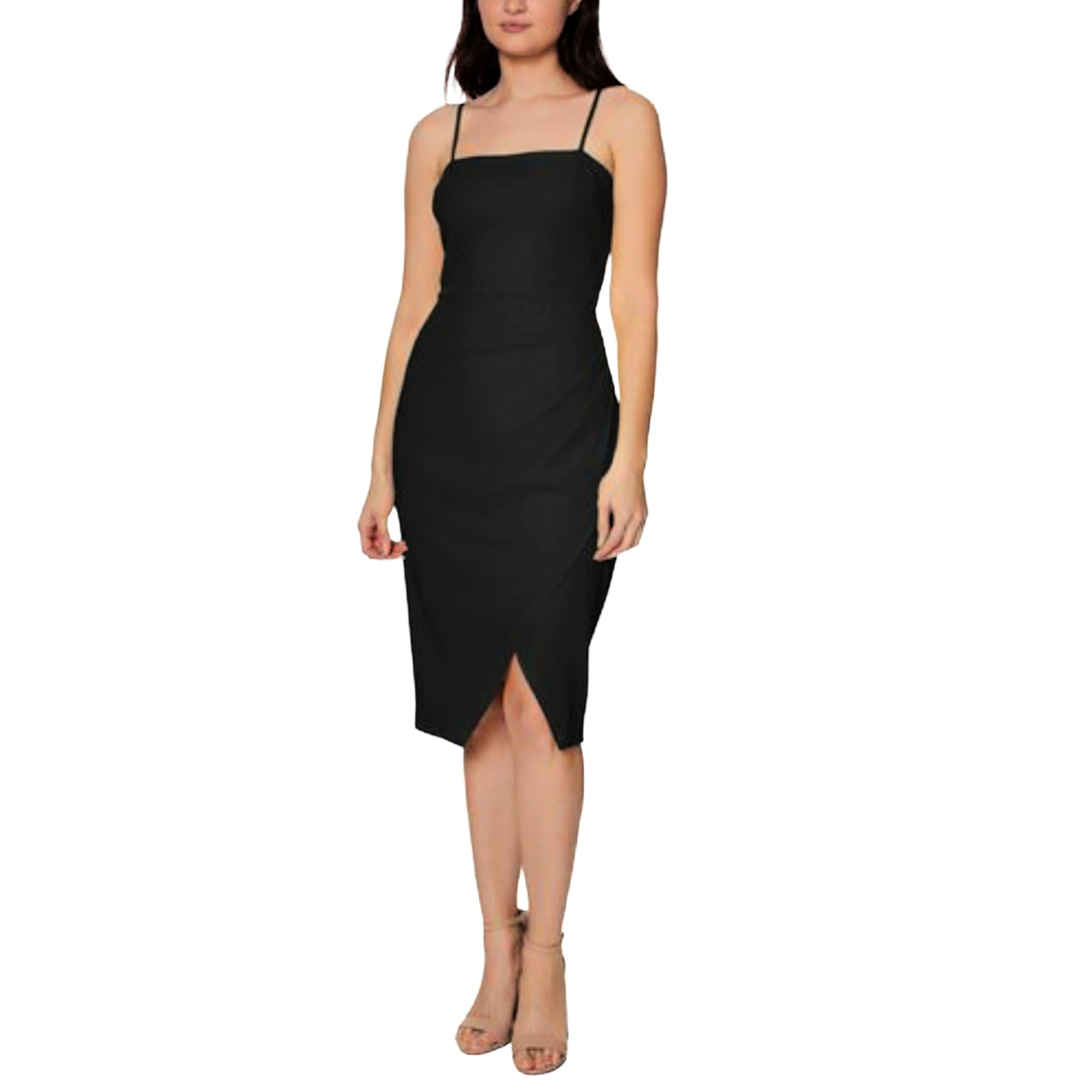 Betsey Johnson Women's Square Neck Gathered Asymmetric Hem Mini Dress – Letay Store
