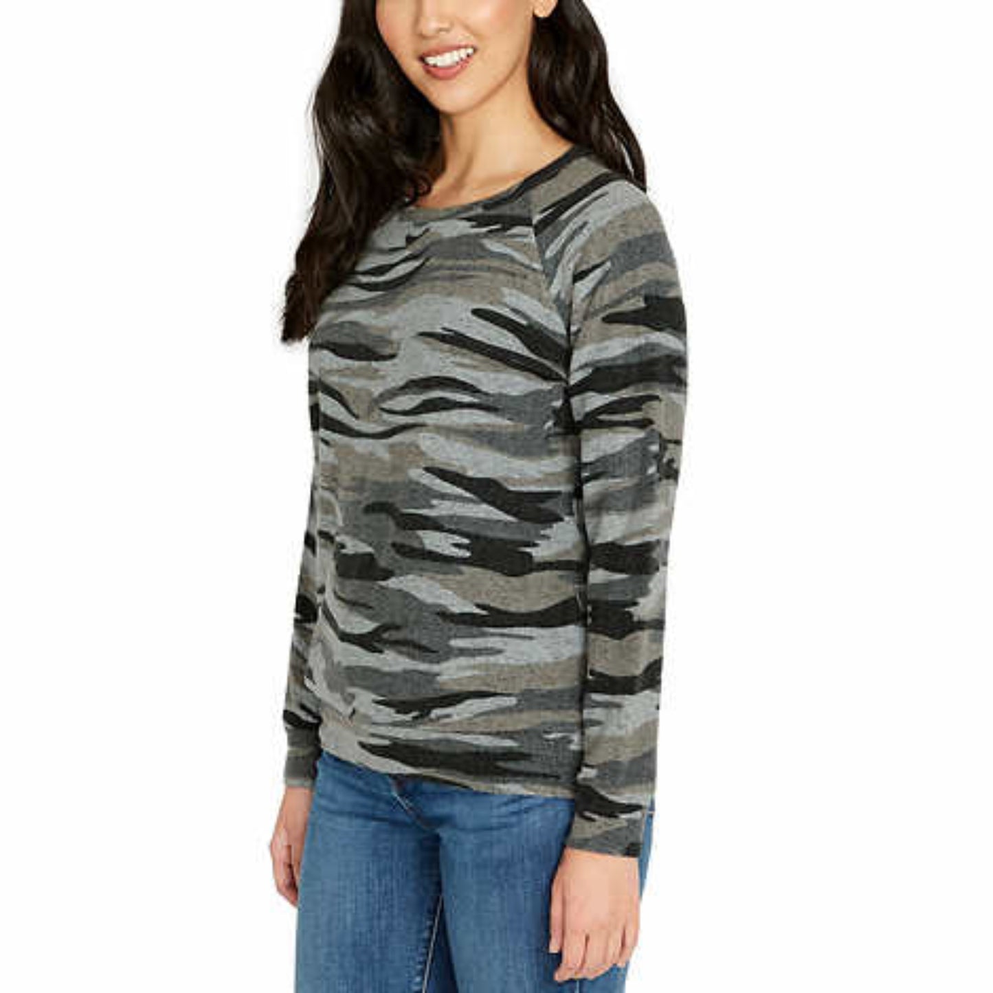Buffalo David Bitton Women's Ultra Soft Leopard Print Cozy Pullover Top Sweater
