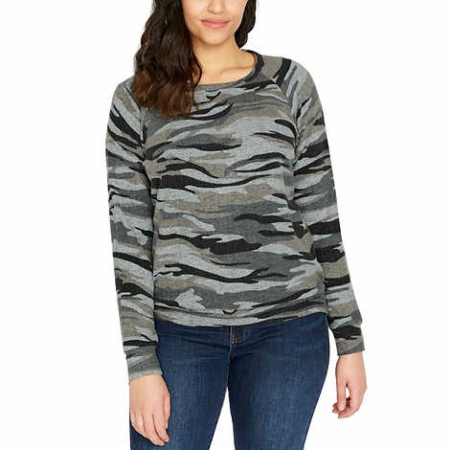 Buffalo David Bitton Women's Ultra Soft Leopard Print Cozy Pullover Top Sweater