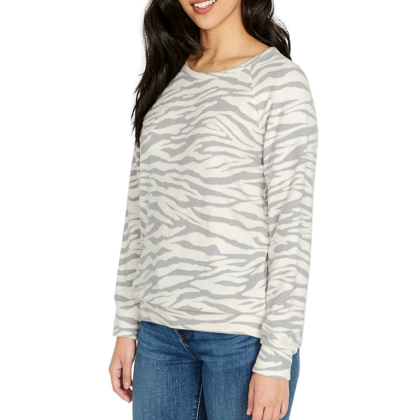 Buffalo David Bitton Women's Ultra Soft Leopard Print Cozy Pullover Top Sweater