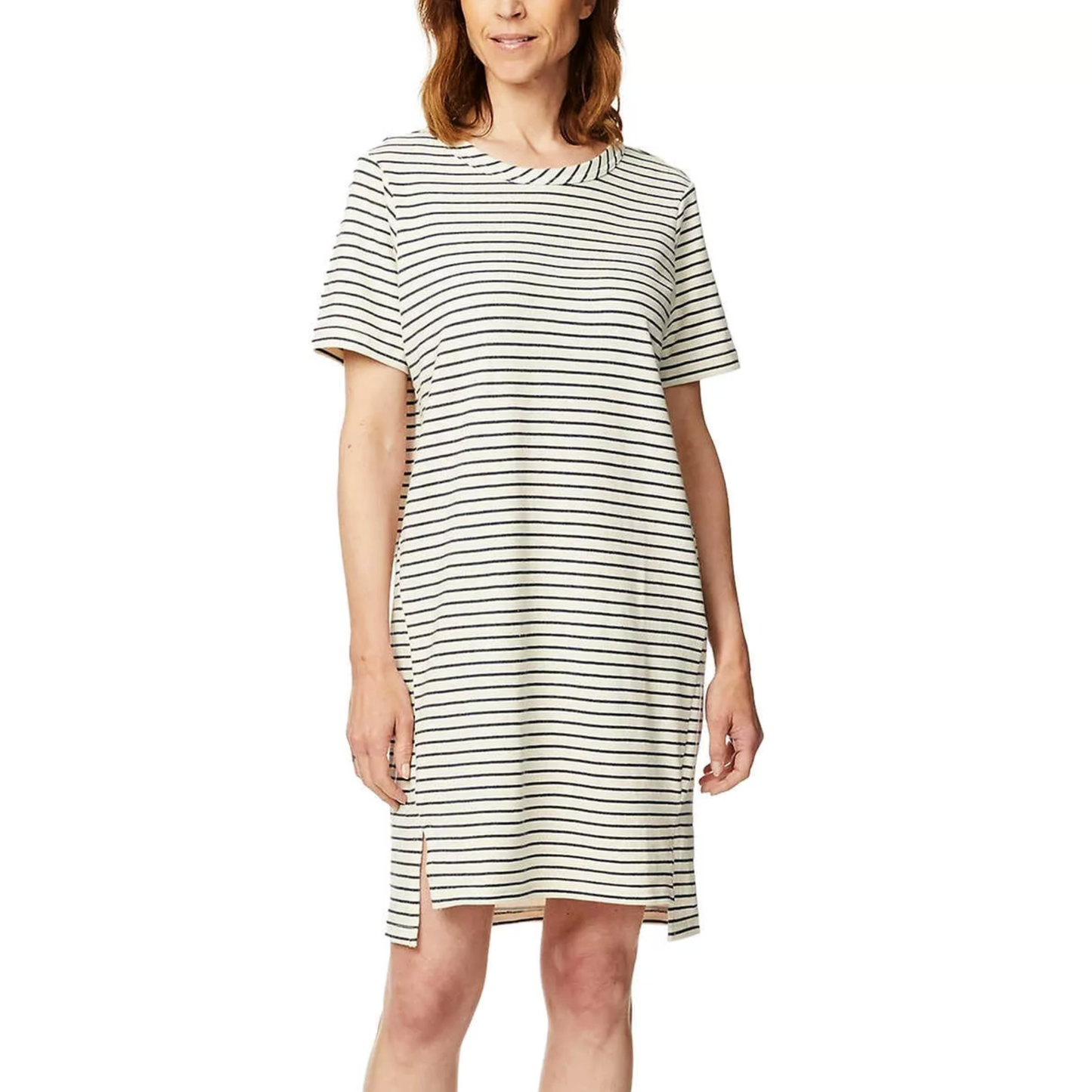 Buffalo Women's Striped Soft Cotton Blend Jersey T-shirt Mini Dress