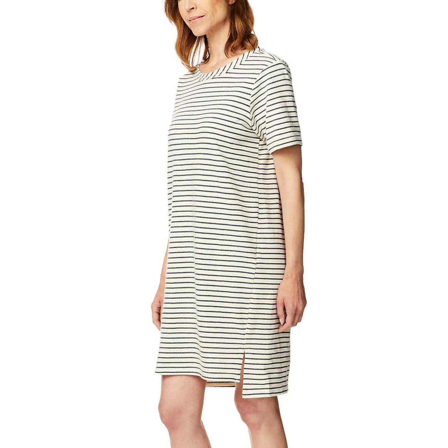 Buffalo Women's Striped Soft Cotton Blend Jersey T-shirt Mini Dress