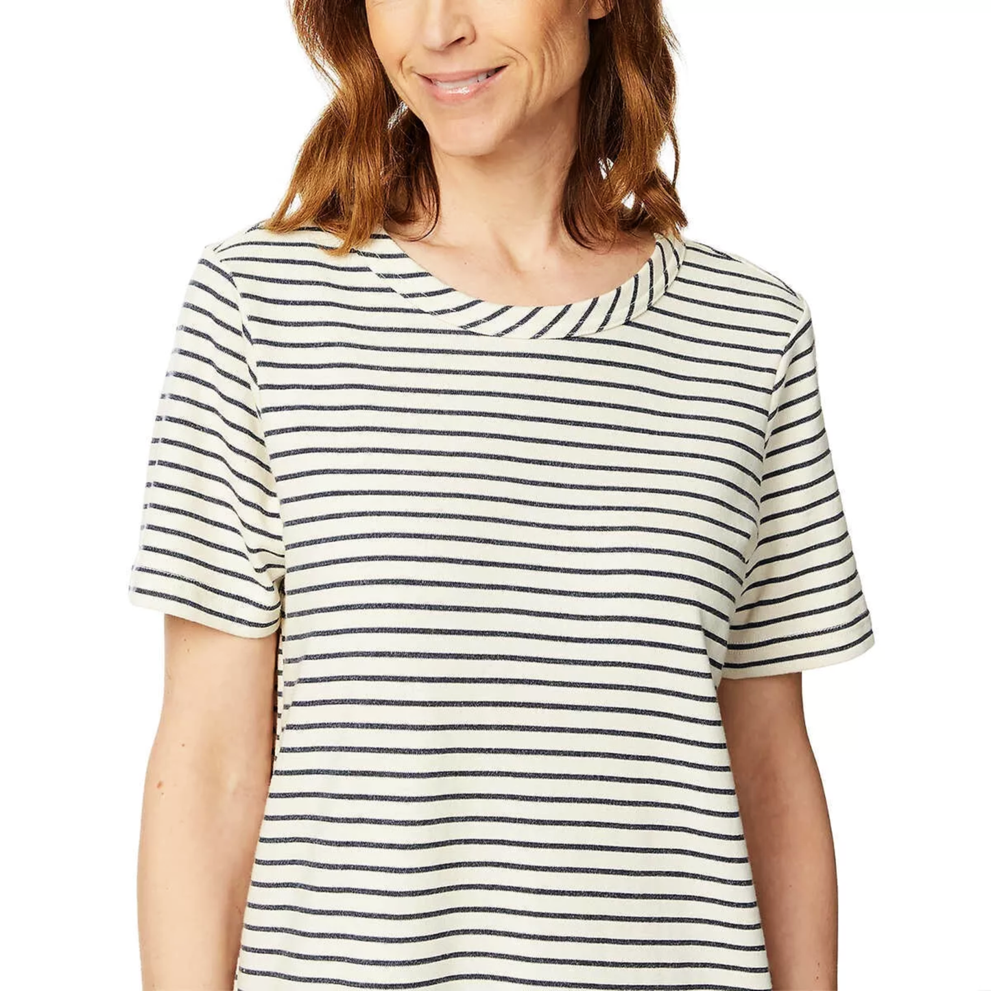 Buffalo Women's Striped Soft Cotton Blend Jersey T-shirt Mini Dress