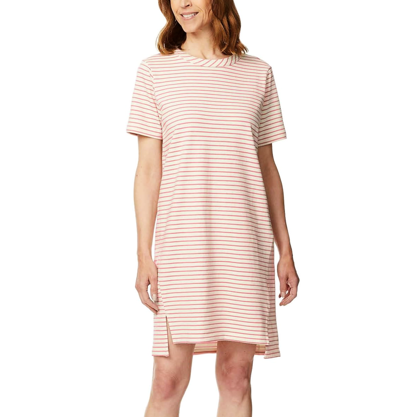 Buffalo Women's Striped Soft Cotton Blend Jersey T-shirt Mini Dress