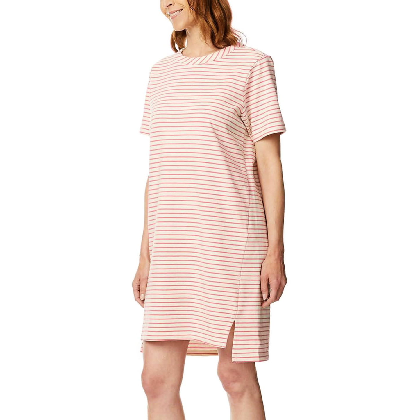 Buffalo Women's Striped Soft Cotton Blend Jersey T-shirt Mini Dress