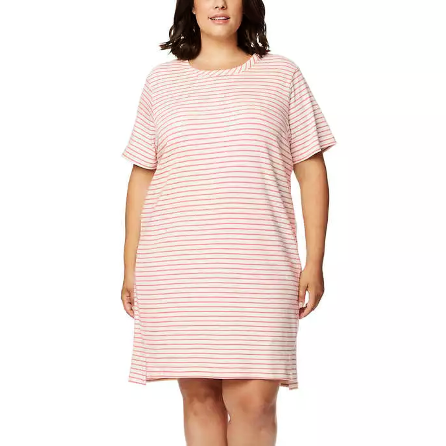 Buffalo Women's Striped Soft Cotton Blend Jersey T-shirt Mini Dress
