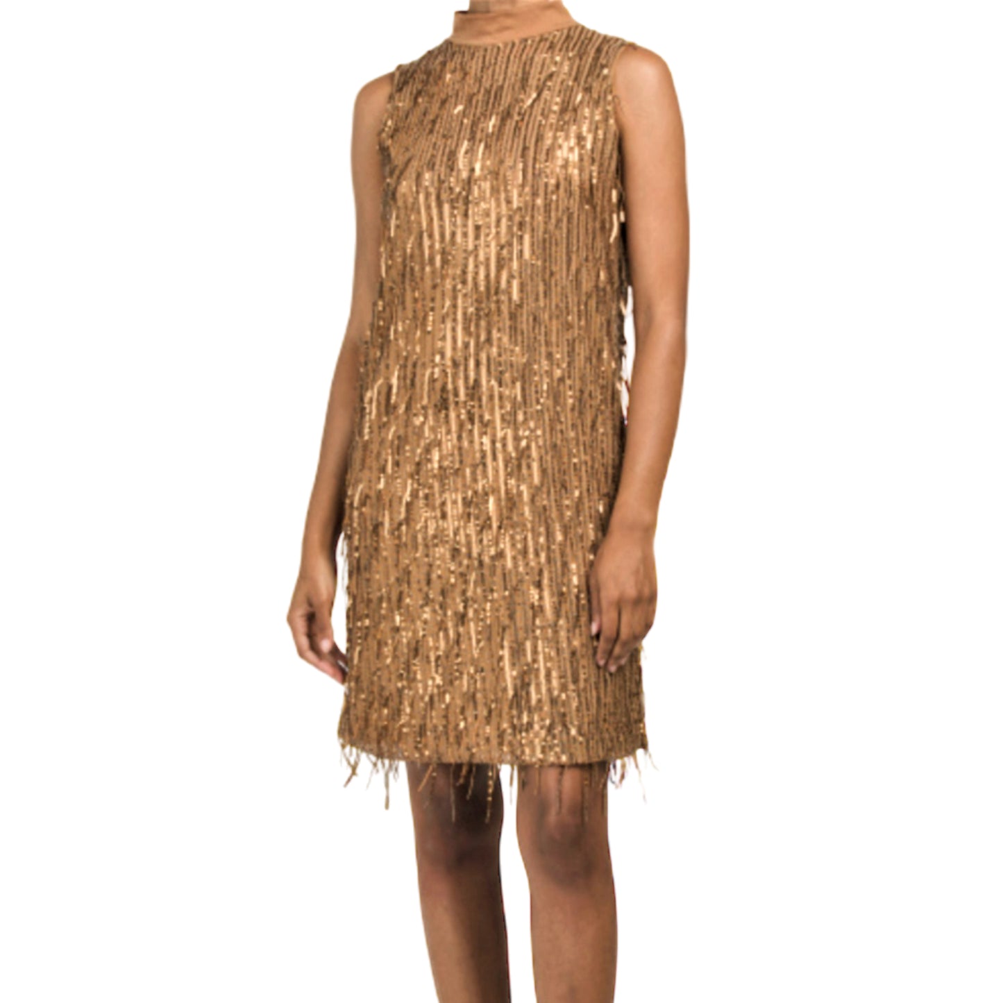 Carla Conti Women's Made in Italy Sequin Fringe Cocktail Mini Dress