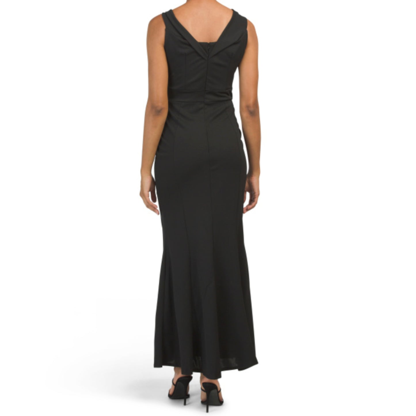 Carla Conti Women's Made In Italy V-Neck Mermaid Hem Gown Maxi Dress
