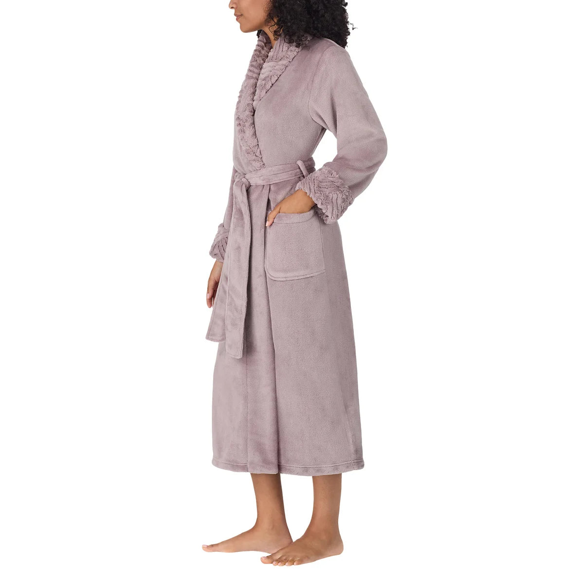 Carole Hochman Women's Silky Soft Shawl Collar Wrap Style Plush Robe