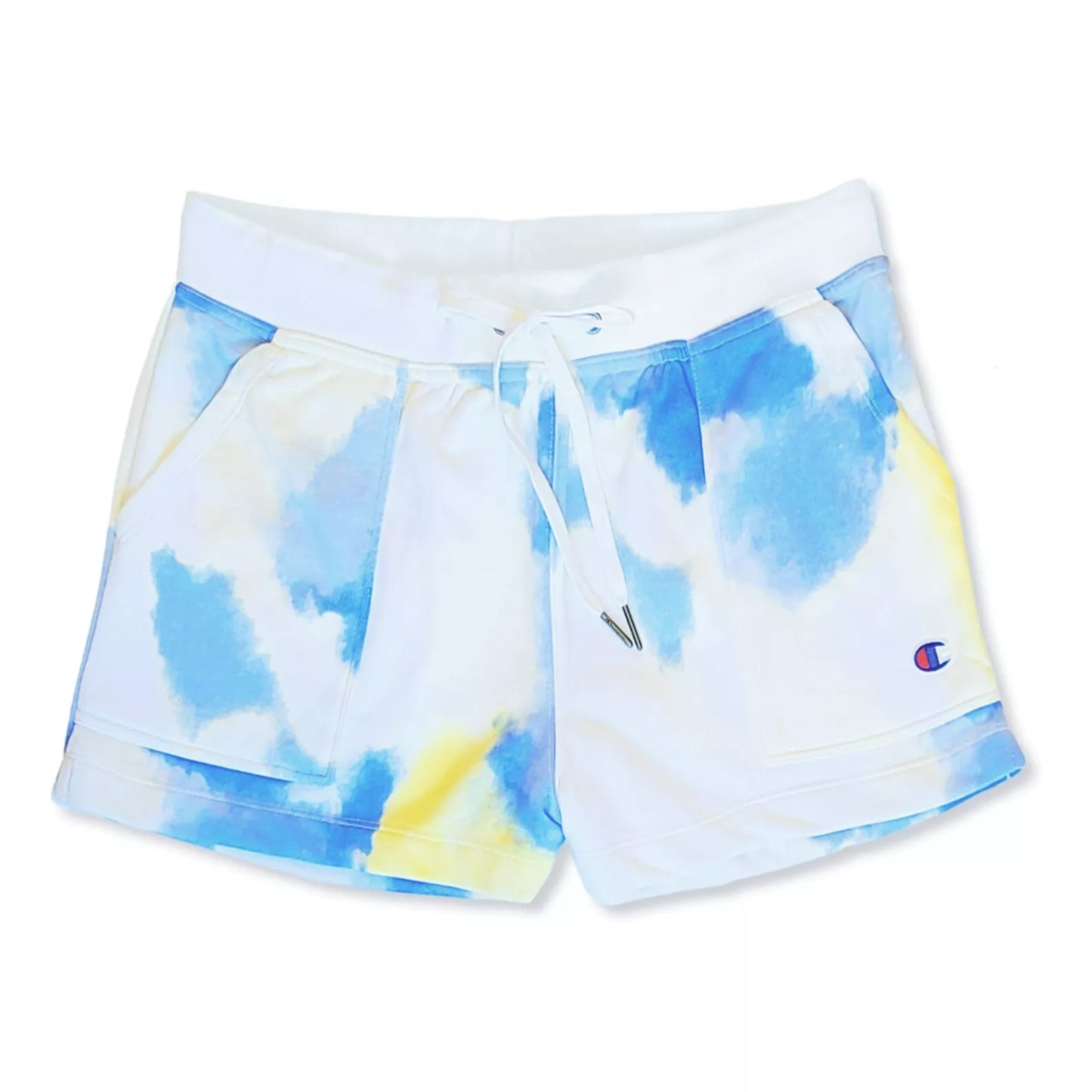 Champion Women's Tie-Dye Print side Pockets Cotton Blend Active Shorts