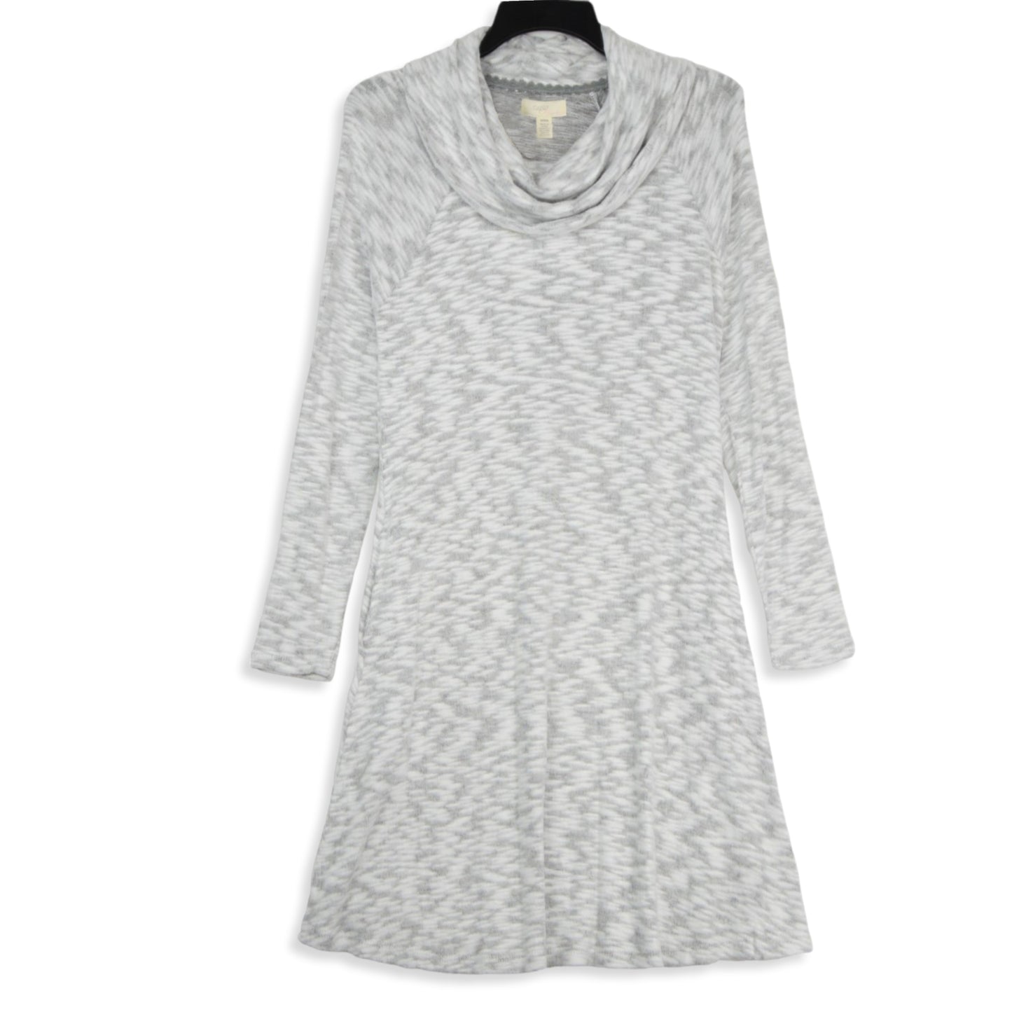 Cupio Women's Cowl Neck Long Sleeve Soft Knit Mini Dress