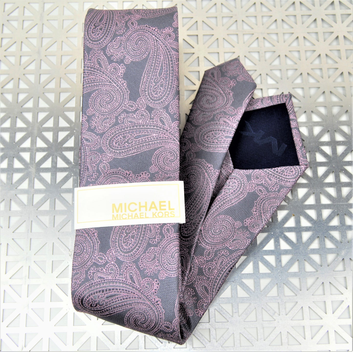 Michael Kors Paisley Textured 100% Silk Tie