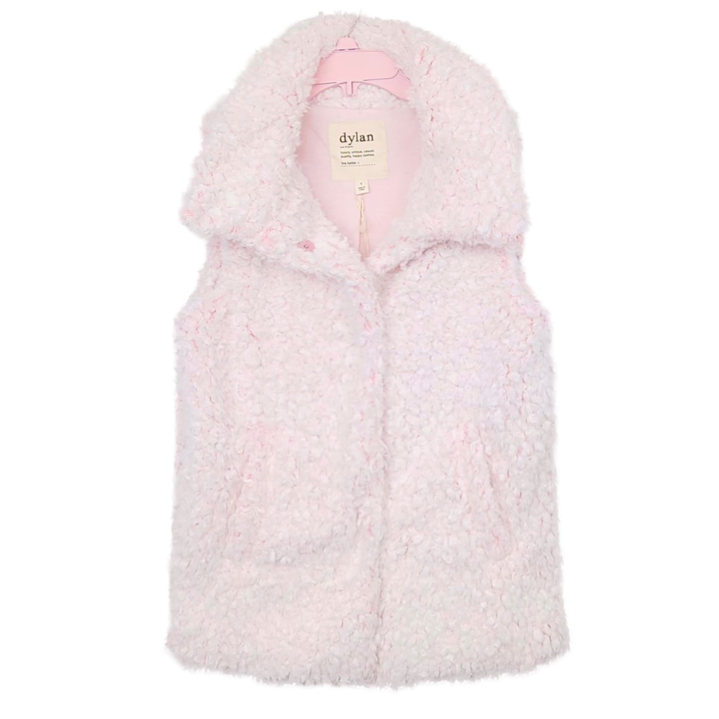 Dylan Women's Shaggy Lux Pile Fleece Collared Vest