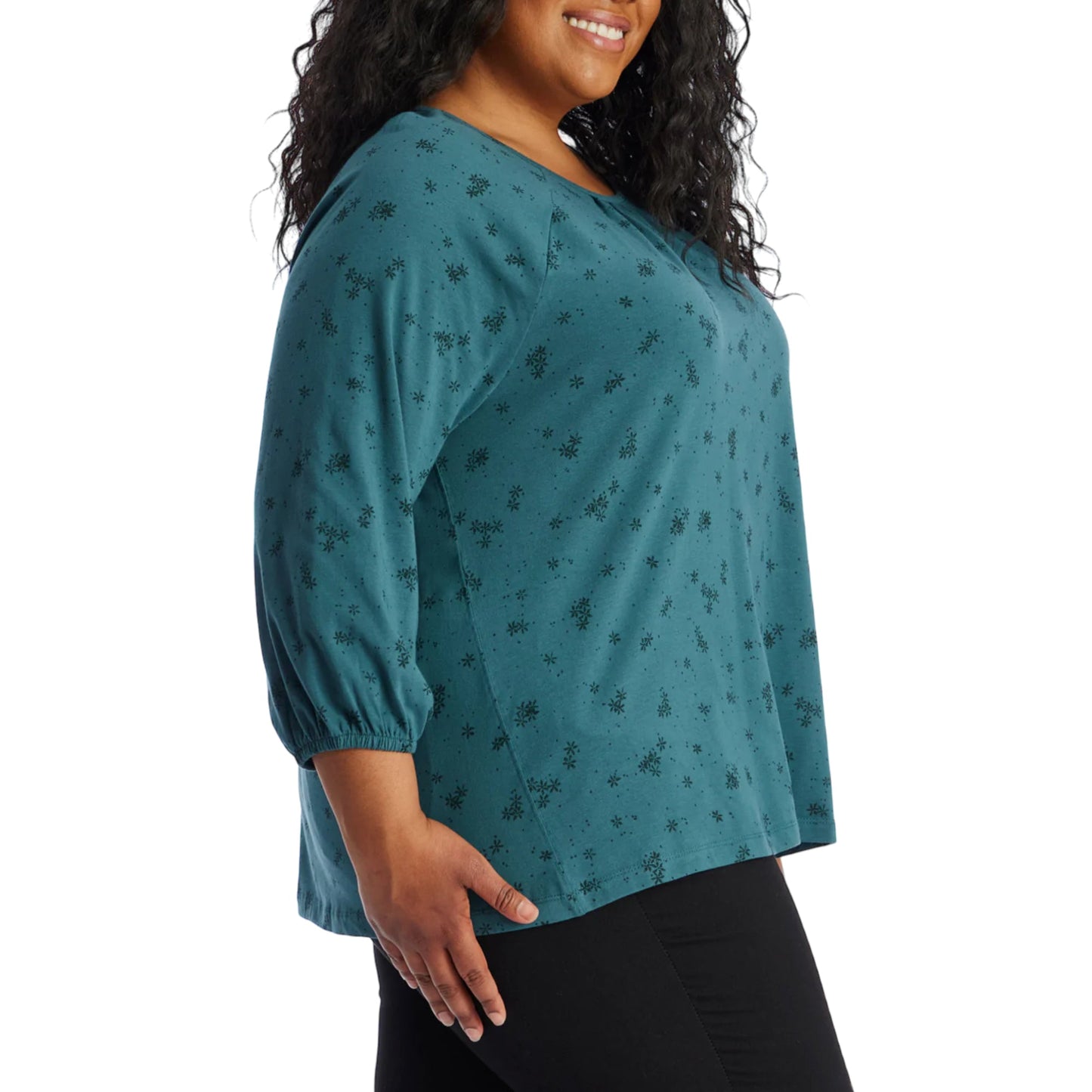 Fatface Women's Plus Anna Nordic Ditsy Floral Print Blouse Top