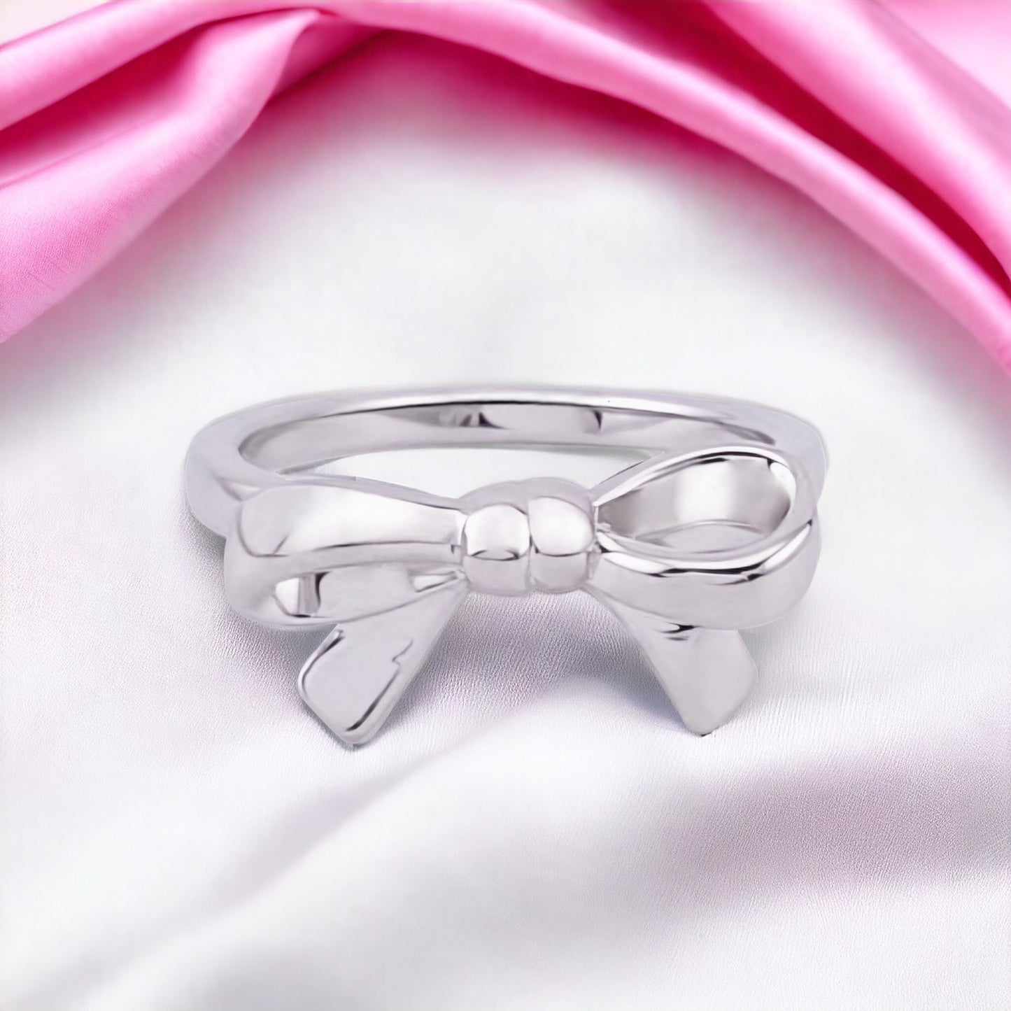 Fashion Women's 925 Sterling Silver Bow Ring