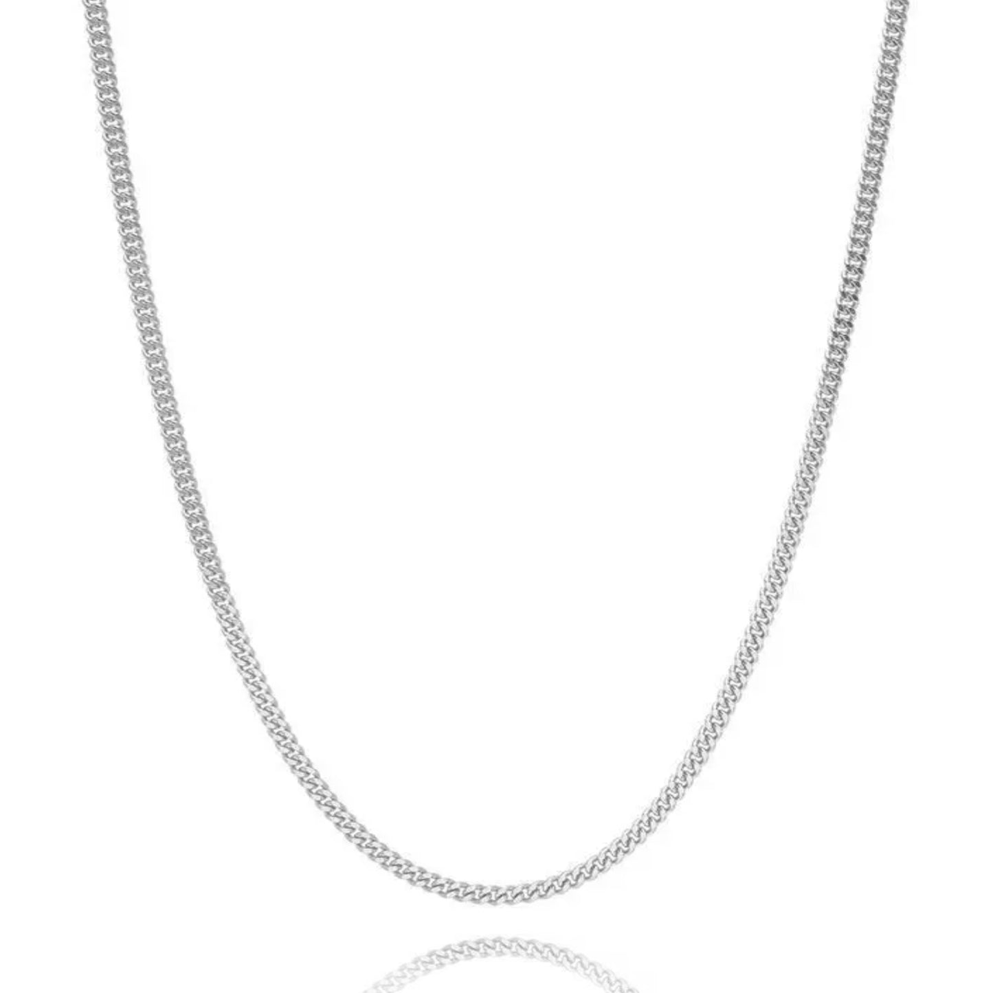 Fashion Women's Unisex 925 Sterling Silver Curb Chains 2MM