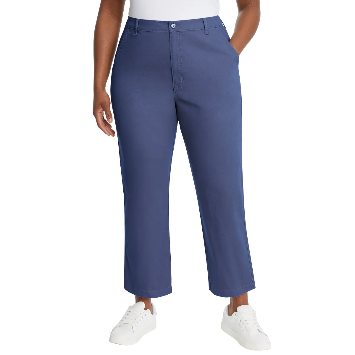 G.H. Bass & Co. Women's Straight Leg Cotton Ankle Chino Pants