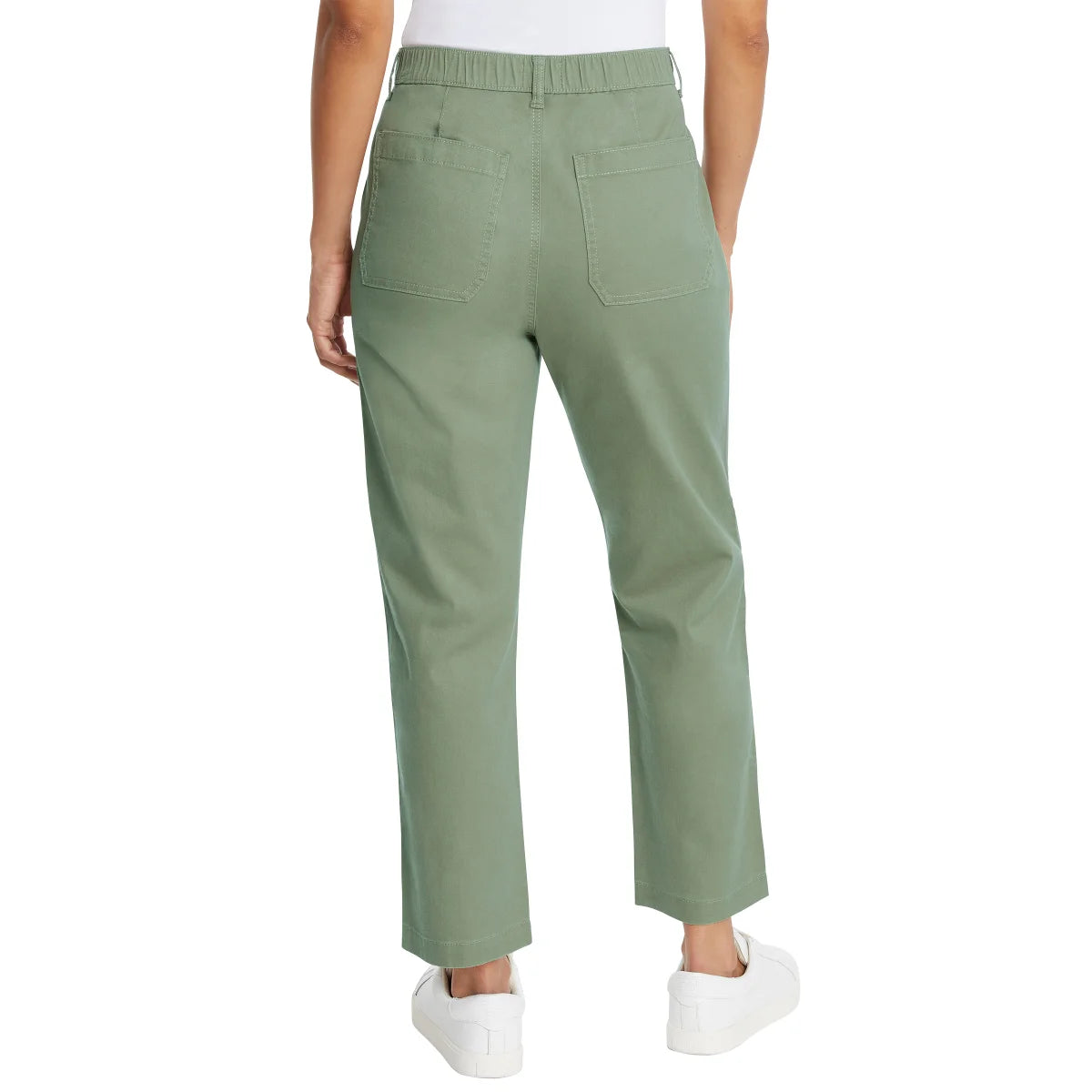 G.H. Bass & Co. Women's Straight Leg Cotton Ankle Chino Pants