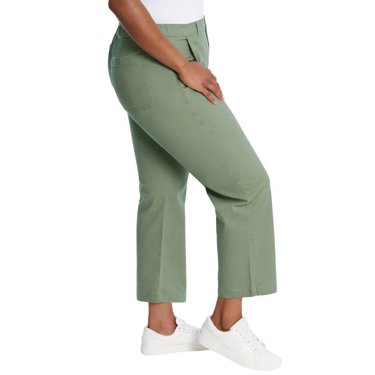 G.H. Bass & Co. Women's Straight Leg Cotton Ankle Chino Pants
