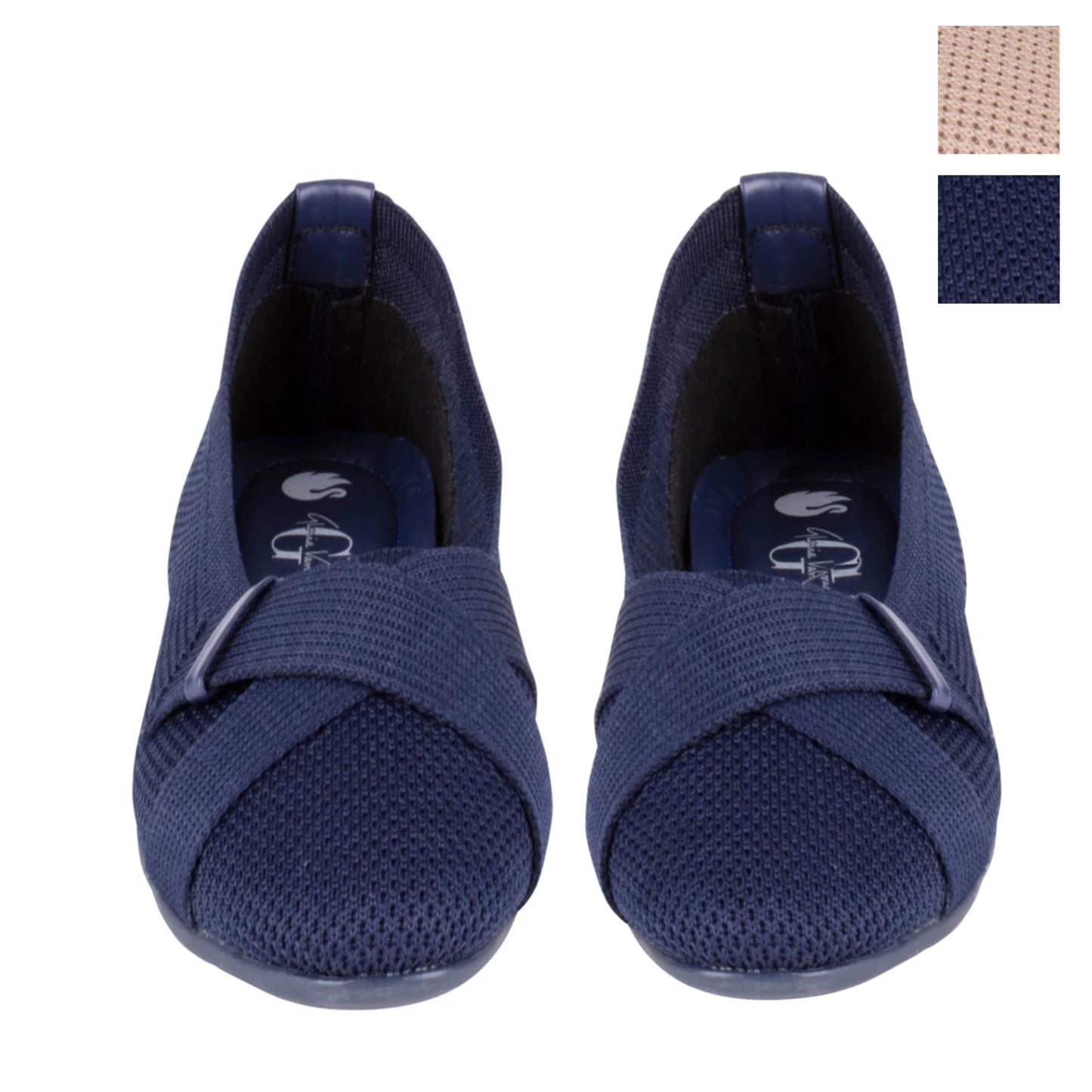 Gloria Vanderbilt Women's Debbie Slip-On Style Lightweight Breathable Stretch Flat Shoes