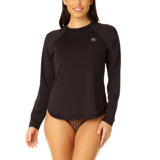 Hurley Women's Long Sleeve UPF 50+ 4-Way Stretch Swim Top Rashguard